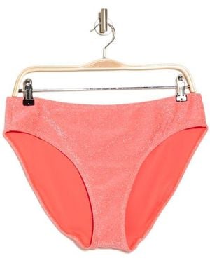 GOOD AMERICAN Sparkle Low Rise Swim Briefs - Pink