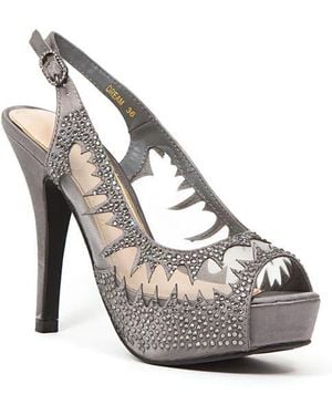 Lady Couture Dream Peep Toe Slingback Pump - Metallic