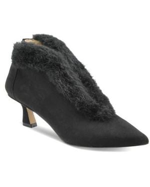 Adrienne Vittadini Sophia Faux Fur Bootie - Black