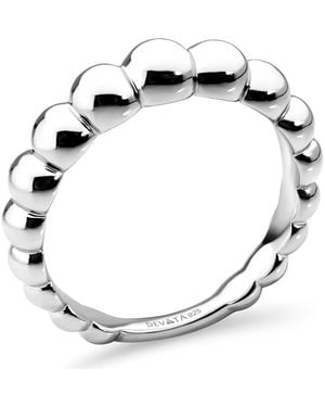DEVATA Beaded Ball Textured Ring - Metallic