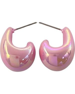 MacRae & Co Mini Teardrop Hoop Earrings - Pink