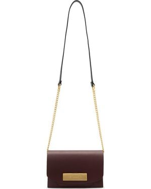 AllSaints Etta Leather Clutch - Red