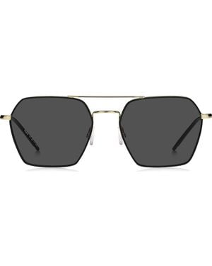 BOSS 54Mm Square Aviator Sunglasses - Black