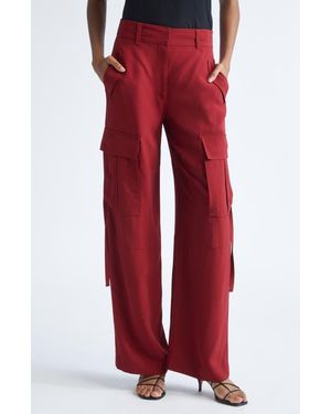 Ulla Johnson Pax Cargo Wide Leg Pants - Red