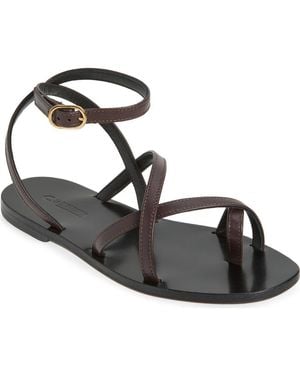 La Canadienne Gentle Ankle Wrap Sandal - Black