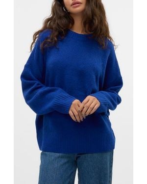 Vero Moda Long Sleeve Pullover Sweater - Blue