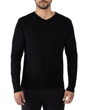 Xray Jeans Ribbed V-Neck Sweater - Black