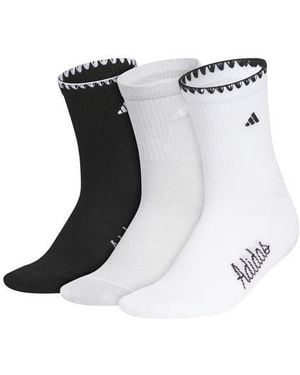 adidas Climacool Athletic Cushioned High Quarter Socks - Black