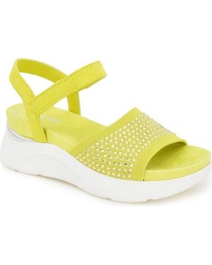 Kenneth Cole Hera Crystal Platform Sandal - Yellow