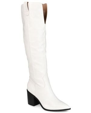 Journee Collection Foam Therese Boots - White