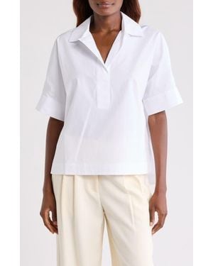 Nordstrom Oversize Poplin Popover Shirt - White