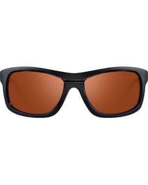 Revo Genesis 57Mm Polarized Rectangular Sunglasses - Brown