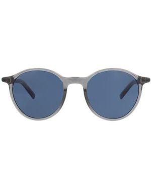 Montblanc 50Mm Core Round Sunglasses - Blue