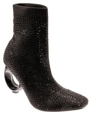 Ninety Union Barb Round Heel Bootie - Black