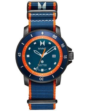 MVMT Cali Diver Solar Nylon Strap Watch, 40Mm - Blue
