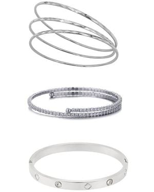 Adornia 5-Piece Assorted Bracelets Set - Gray