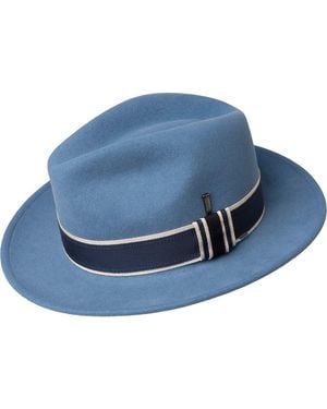 Bailey Rawn Packable Felted Wool Fedora - Blue