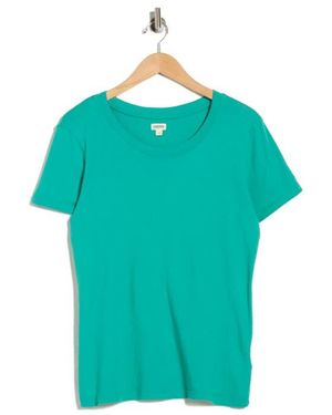 L'Agence Cory Cotton Crewneck T-Shirt - Blue