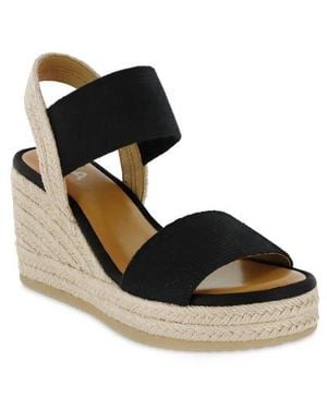 MIA Brittni Espadrille Wedge Sandal - Black