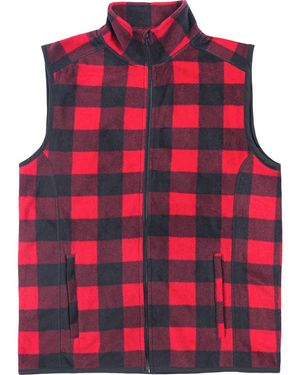 Burnside Polar Fleece Vest - Red