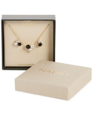 Nadri Natural Beauty Crystal Cluster Stud Earrings & Necklace Set