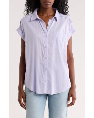 Splendid Paige Button-Up Shirt - Purple