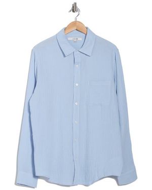 Joe's Jeans Cotton Gauze Button-Up Shirt - Blue