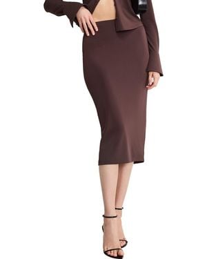 GOOD AMERICAN Matte Jersey Midi Pencil Skirt - Red