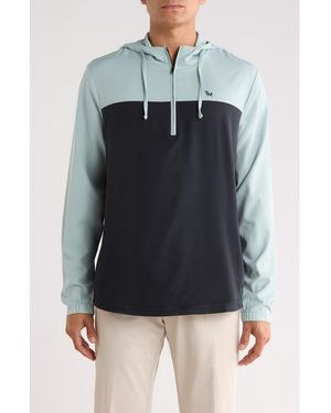 Travis Mathew Coin Toss Colorblock Hoodie - Blue