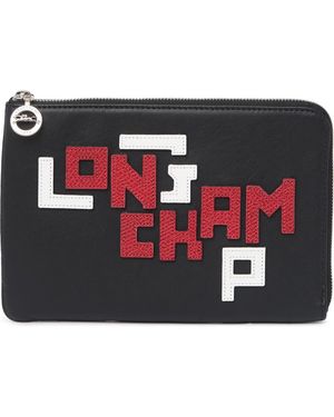 Longchamp Le Pliage Cuir Lgp Pouch - Black