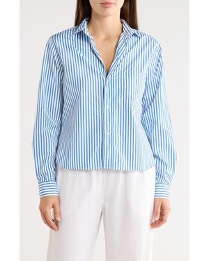 Frank & Eileen Cotton Button-Up Shirt - Blue