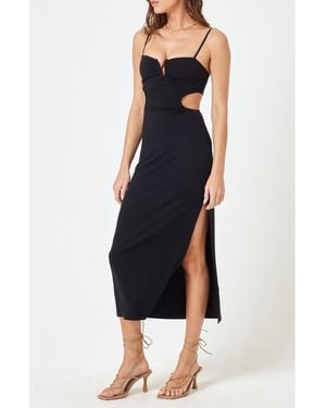 LSPACE Cameron Cutout Rib Cover-Up Midi Dress - Blue
