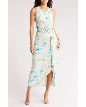 Tart Collections Brett Tie Dye Sleeveless Maxi Dress - Blue