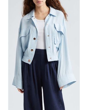 Ramy Brook Chelsea Snap-Up Jacket - Blue