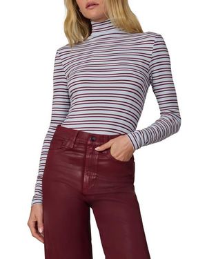 Joe's Jeans The Tony Stripe Turtleneck Top - Red