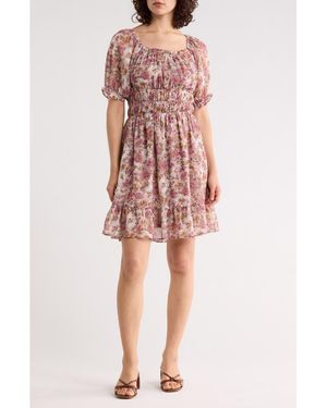 WEST K Puff Sleeve Dress - Pink