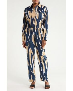 Diane von Furstenberg Marie Rose Jumpsuit - Blue