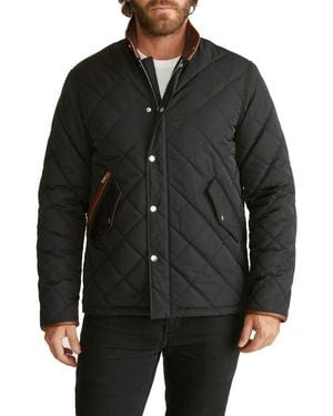 Robert Graham Diamond Quilted Travel Jacket - Black
