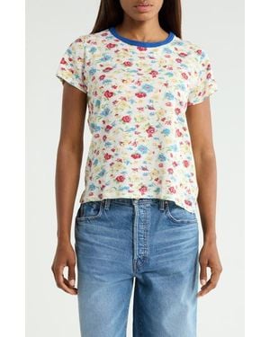 Mother The Lil Goodie Bell Floral Graphic Tee - Blue