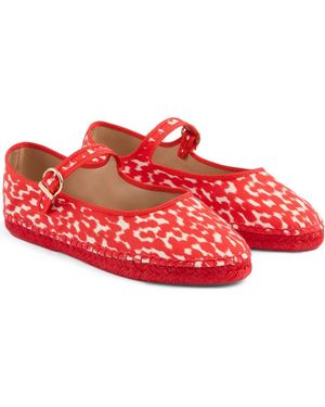 LK Bennett Emmie Mary Jane Espadrille Flat - Red