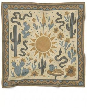 Saachi Sun Desert Square Scarf - Metallic