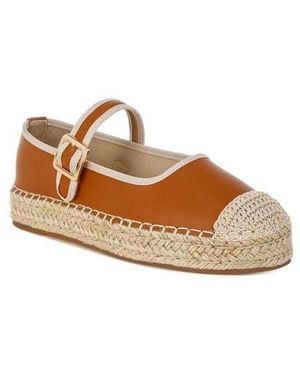 Rag & Co Osdtac Espadrille Mary Jane Flat - Brown