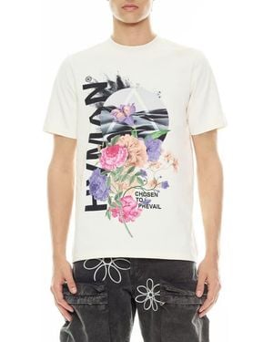 HVMAN Floral Graphic T-Shirt - White