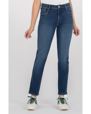 Kut From The Kloth Reese High Rise Ankle Slim Straight Leg Jeans - Blue