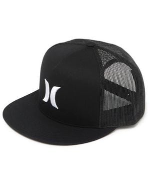 Hurley Icon Solid Flat Trucker Baseball Cap - Black