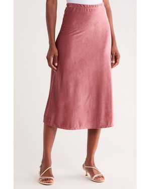 Go Couture Tie Dye Slit Maxi Skirt - Pink