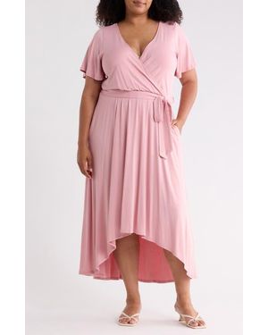WEST K Solid High/Low Dress - Pink