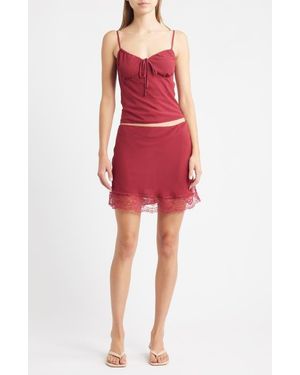 Bella Venice The Josephine Tie Front Camisole - Red