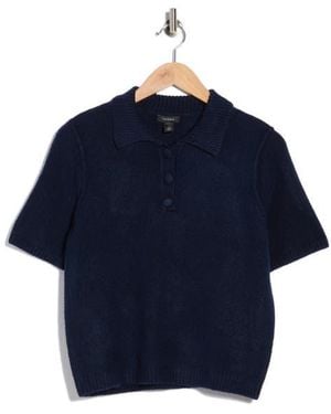 Halogen® Short Sleeve Polo - Blue
