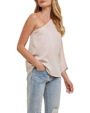 Wishlist One-Shoulder Satin Top - Multicolor